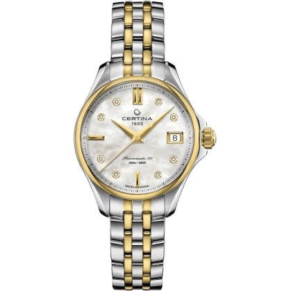 DS Action 34.5 Powermatic Stainless Steel - Yelllow Gold / MOP