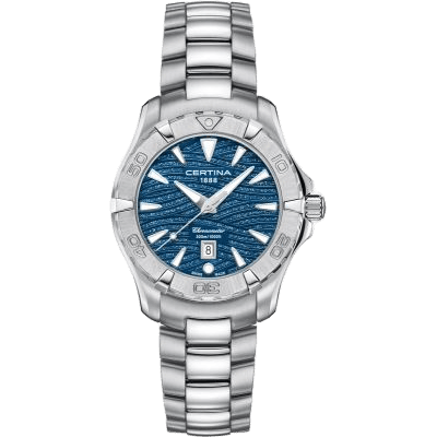 DS Action Lady Stainless Steel / Blue / Bracelet