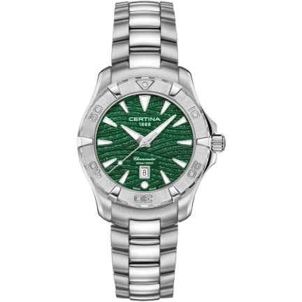 DS Action Lady Stainless Steel / Green / Bracelet