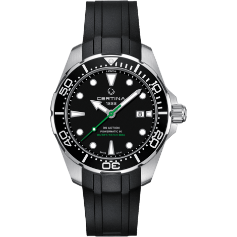 DS Action Diver Powermatic 80 43 Stainless Steel / Black / Rubber