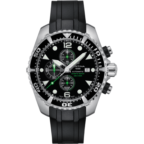 DS Action Diver Chronograph Automatic Stainless Steel / Black / Rubber