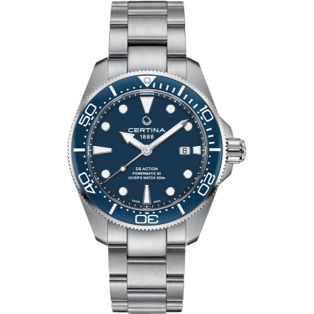 DS Action Diver Powermatic 80 43 Stainless Steel / Blue / Bracelet
