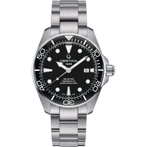 DS Action Diver Powermatic 80 43 Stainless Steel / Black / Bracelet