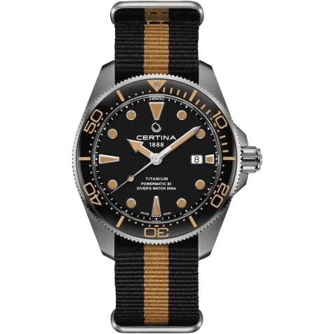 DS Action Diver Powermatic 80 43 Titanium / Black / NATO