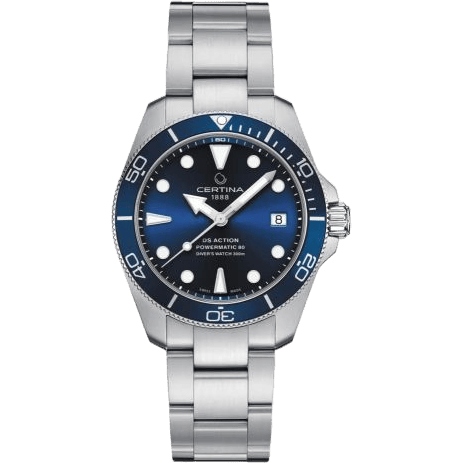DS Action Diver 38 Powermatic 80 Stainless Steel / Blue