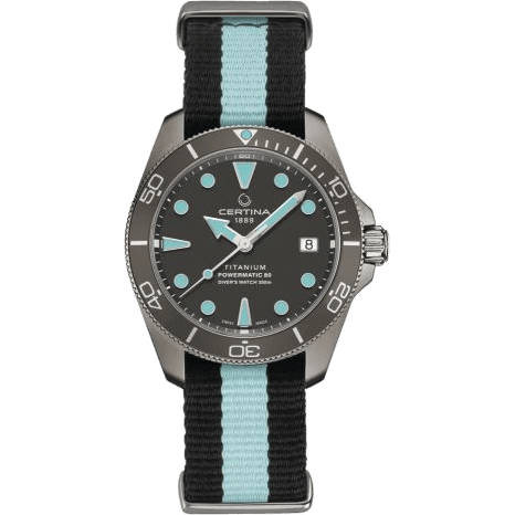 DS Action Diver 38 Powermatic 80 Titanium / Grey / NATO