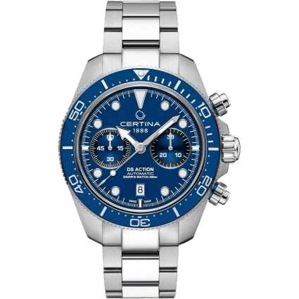 DS Action Diver Chrono Stainless Steel / Blue / Bracelet