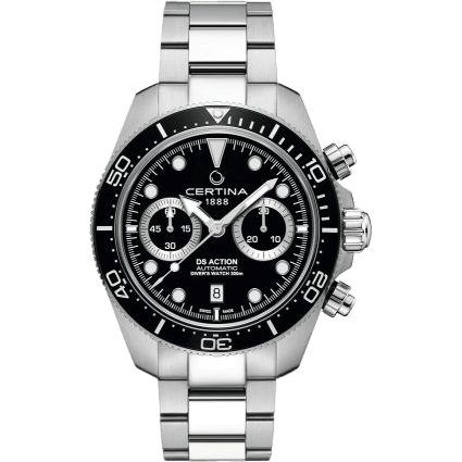 DS Action Diver Chrono Stainless Steel / Black / Bracelet