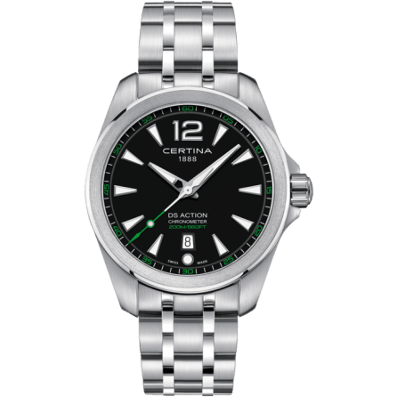 DS Action Chronometer Stainless Steel / Black / Bracelet