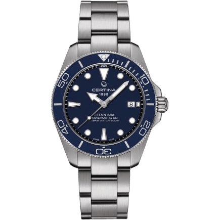 DS Action Diver 40.5 Powermatic Titanium / Blue / Bracelet