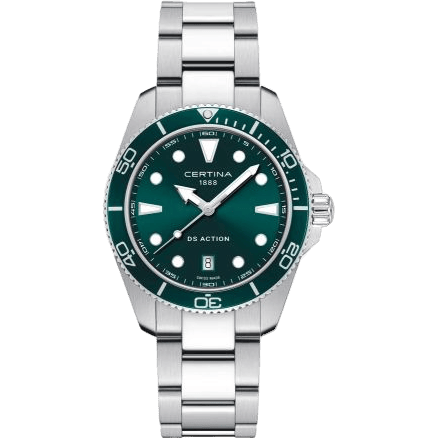 DS Action 40 Quartz Stainless Steel / Green