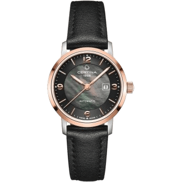 DS Caimano Lady Automatic 29 Stainless Steel - Rose Gold / Black MOP