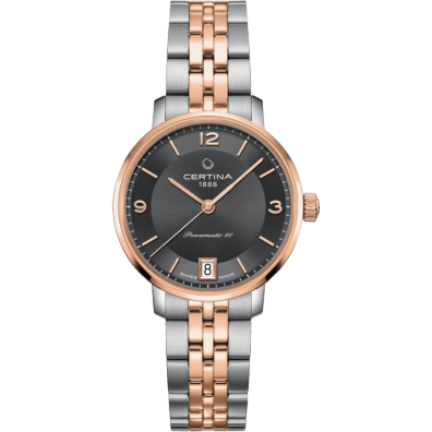 DS Caimano Powermatic 80 Stainless Steel / Rose Gold PVD / Grey / Bracelet