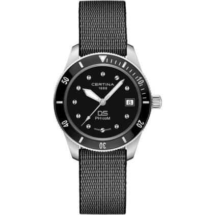 DS PH100M Lady Stainless Steel / Black / NATO