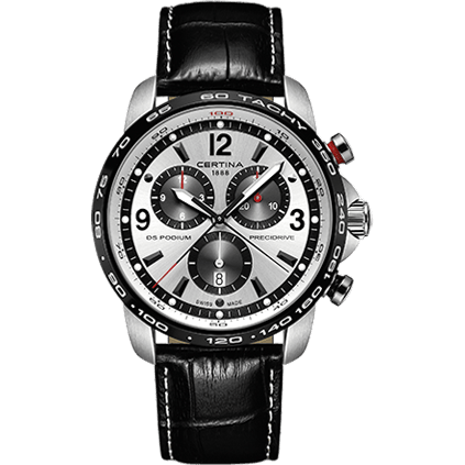 DS Podium Big Size Chrono 1/100 Sec Stainless Steel / Panda