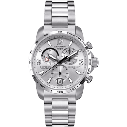 DS Podium Big Size Chrono GMT Silver
