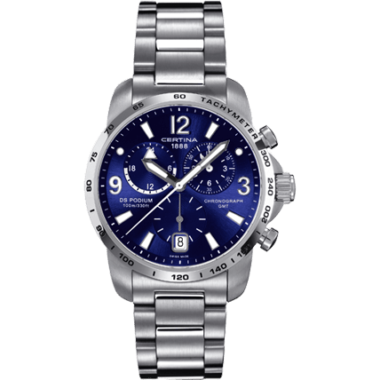 DS Podium Big Size Chrono GMT Blue