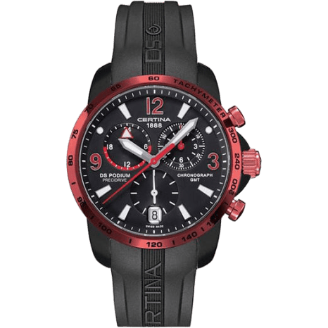 DS Podium Big Size Chrono GMT Aluminium Black
