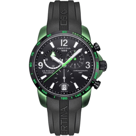 DS Podium Big Size Chrono GMT Aluminium Green