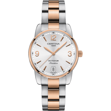 DS Podium 33 Stainless Steel / Rose Gold PVD / Silver / Bracelet