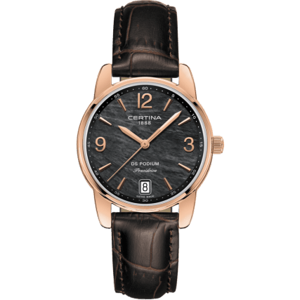 DS Podium 33 Rose Gold PVD / Black MOP / Strap