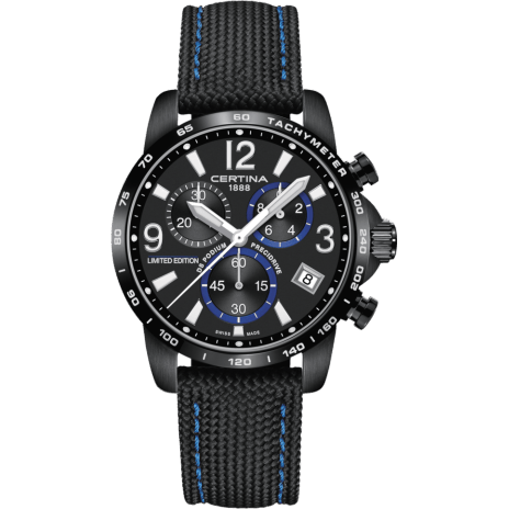 DS Podium Chronograph 1/10 Sec PVD / Black / Strap