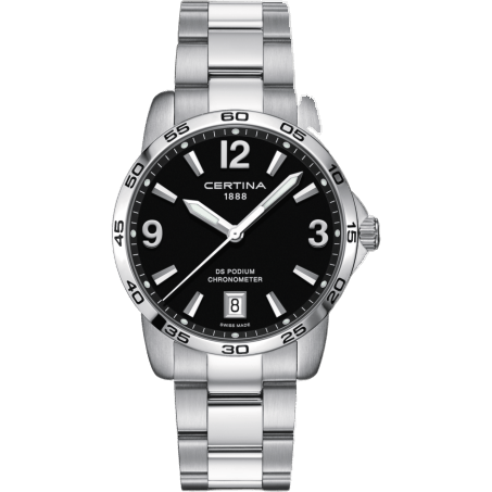 DS Podium 40 Stainless Steel / Black / Bracelet