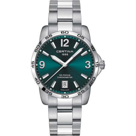DS Podium 40 Stainless Steel / Green / Bracelet