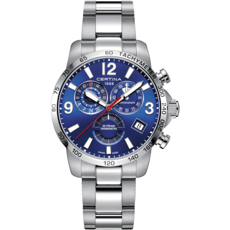 DS Podium Chronograph GMT Stainless Steel / Blue / Bracelet