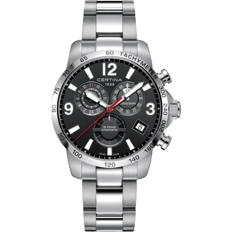 DS Podium Chronograph GMT Stainless Steel / Black / Bracelet