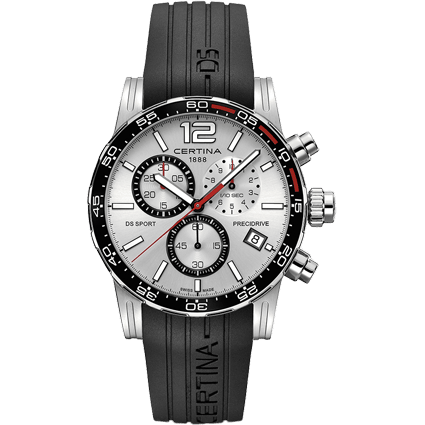 DS Sport Chrono Silver Rubber
