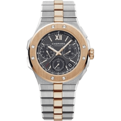 Alpine Eagle XL Chronograph Stainless Steel - Rose Gold / Black / Bracelet