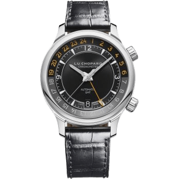 L.U.C Time GMT One Stainless Steel / Black