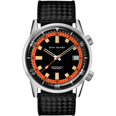 Dan Henry 1970 Automatic Diver 40 Black-Orange / Stainless Steel