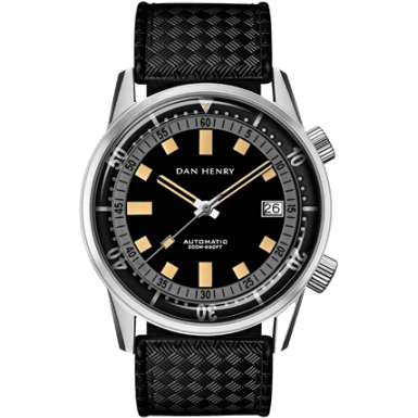 Dan Henry 1970 Automatic Diver 44 Black-Grey / Stainless Steel