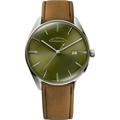 D-Series Stainless Steel / Green / Leather