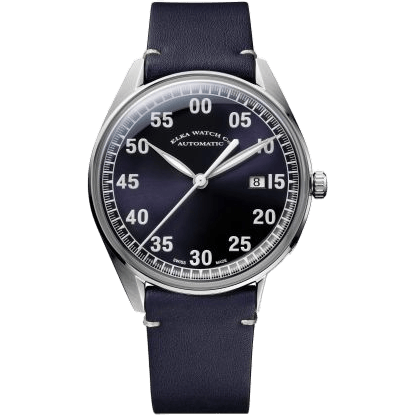 X-Series Stainless Steel / Blue / Leather