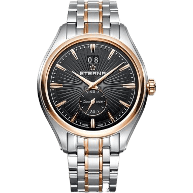Avant-Garde Quartz Big Date Two Tone / Black / Bracelet