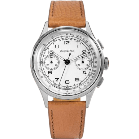 Chronograph Stainless Steel / White / Brown Matte