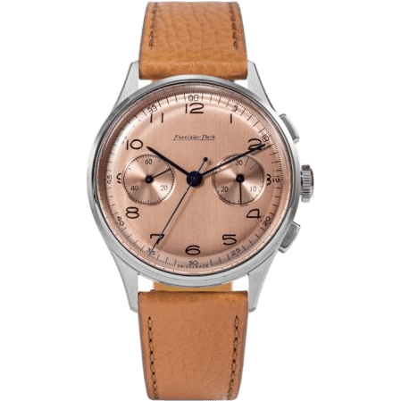 Chronograph Stainless Steel / Salmon / Brown Matte