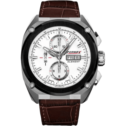 Element Automatic Chronograph Ceramic Bezel / White / Croco