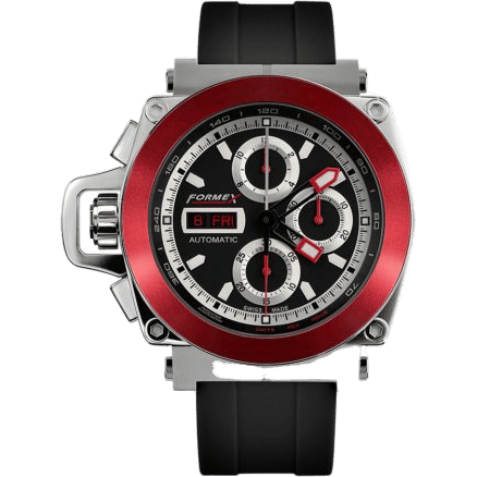 Motorsport Automatic Chronograph Red Bezel / Black / Rubber