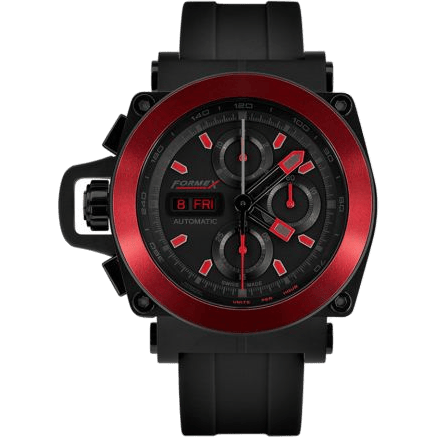Motorsport Automatic Chronograph PVD / Red Bezel / Black / Rubber