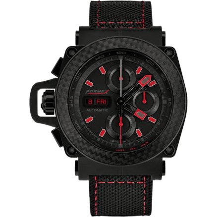 Motorsport Automatic Chronograph PVD / Carbon Bezel / Black / Limited Edition / Calf