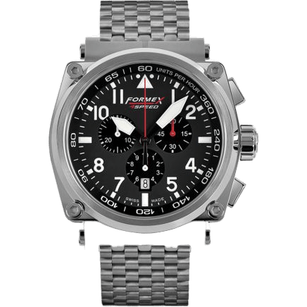 Pilot Quartz Chronograph Black / Bracelet