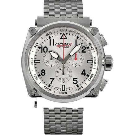 Pilot Quartz Chronograph Silver / Bracelet