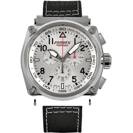 Pilot Quartz Chronograph Silver / Calf