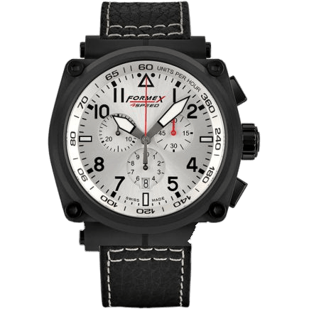 Pilot Quartz Chronograph PVD / Silver / Calf