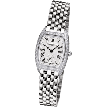 Art Deco Tonneau Small Second Stainless Steel - Diamond / Silver / Bracelet