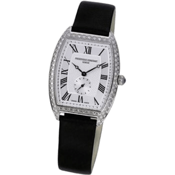 Art Deco Tonneau Small Second Stainless Steel - Diamond / Silver